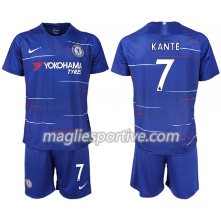 Completo Calcio Chelsea KANTE 7 Bambino Divisa Prima 2018/2019